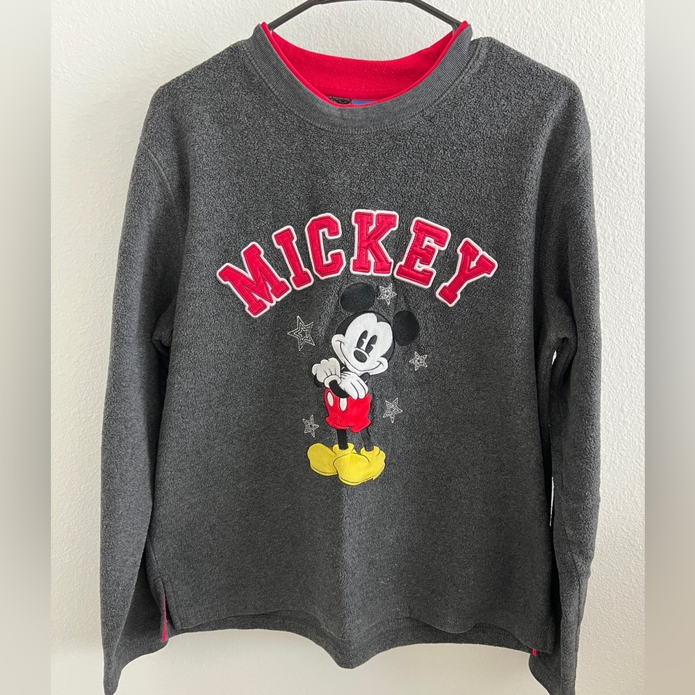 Disney Mickey Mouse Charcoal Gray Vintage Sweater